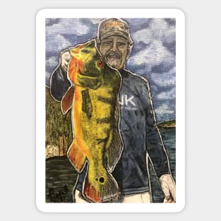 Fisherman's big catch Sticker